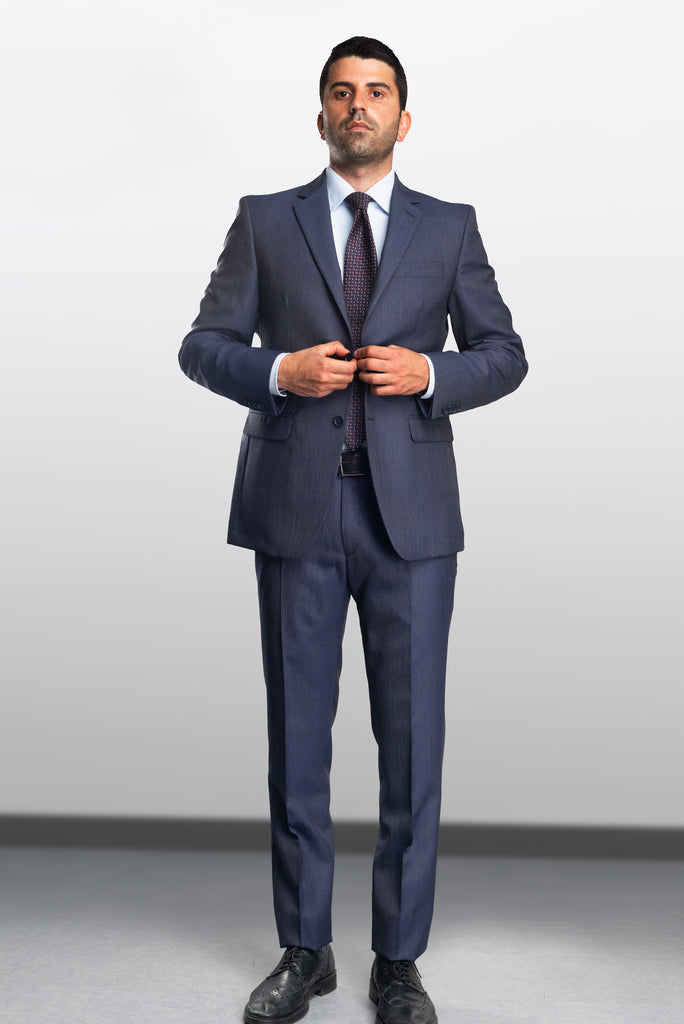 Blue Cool Wool Suit by Campore - BAZOOKA 