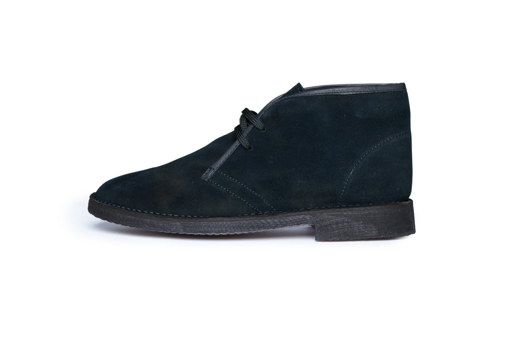 Dark Blue  Suede Desert Boot - BAZOOKA 