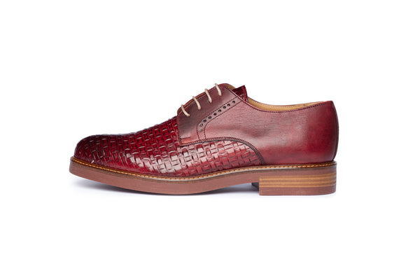 Woven Burgundy Derby - BAZOOKA 