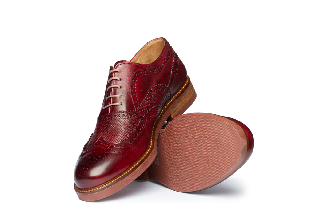 Burgundy Brogue Oxford - BAZOOKA 