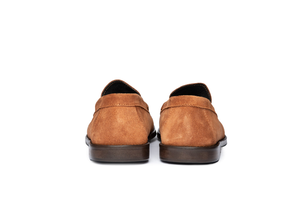 Rust Suede Loefer With Leather Sole - BAZOOKA 