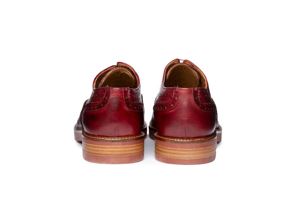 Burgundy Brogue Oxford - BAZOOKA 