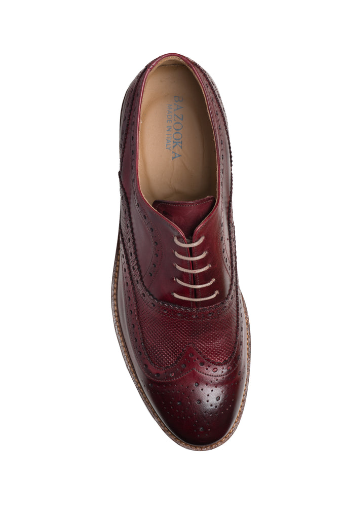 Burgundy Brogue Oxford - BAZOOKA 