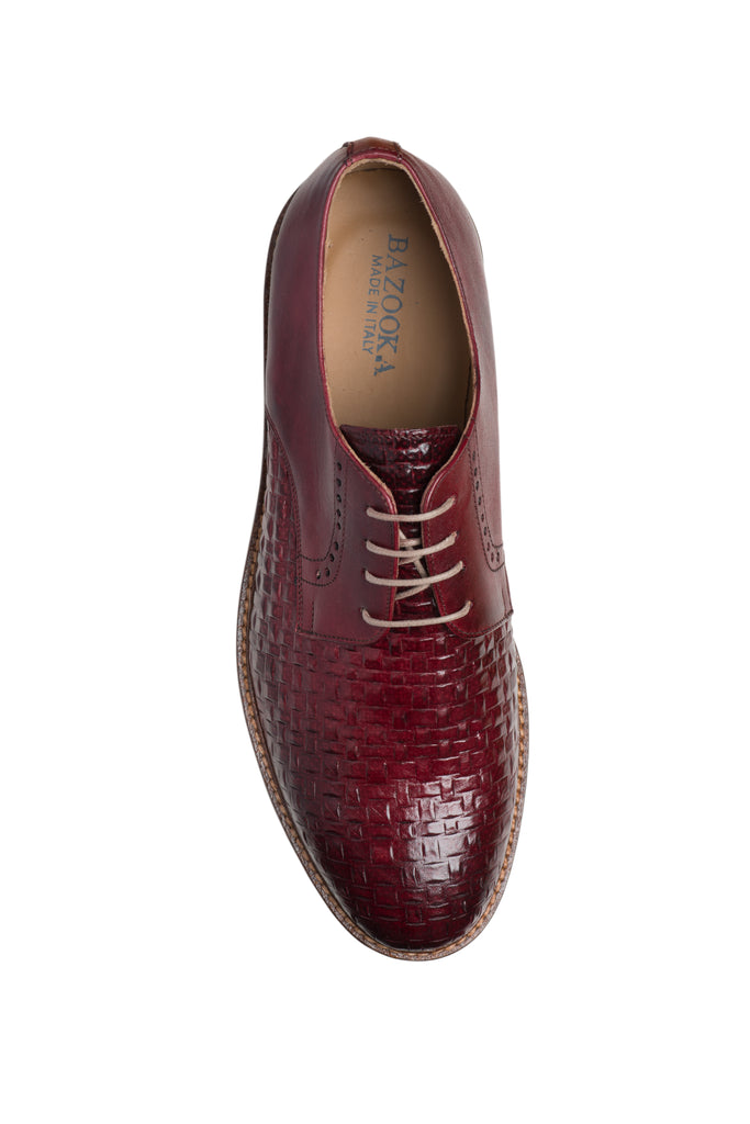 Woven Burgundy Derby - BAZOOKA 