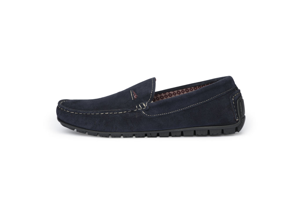 Dark Blue Suede Mocassin - BAZOOKA 