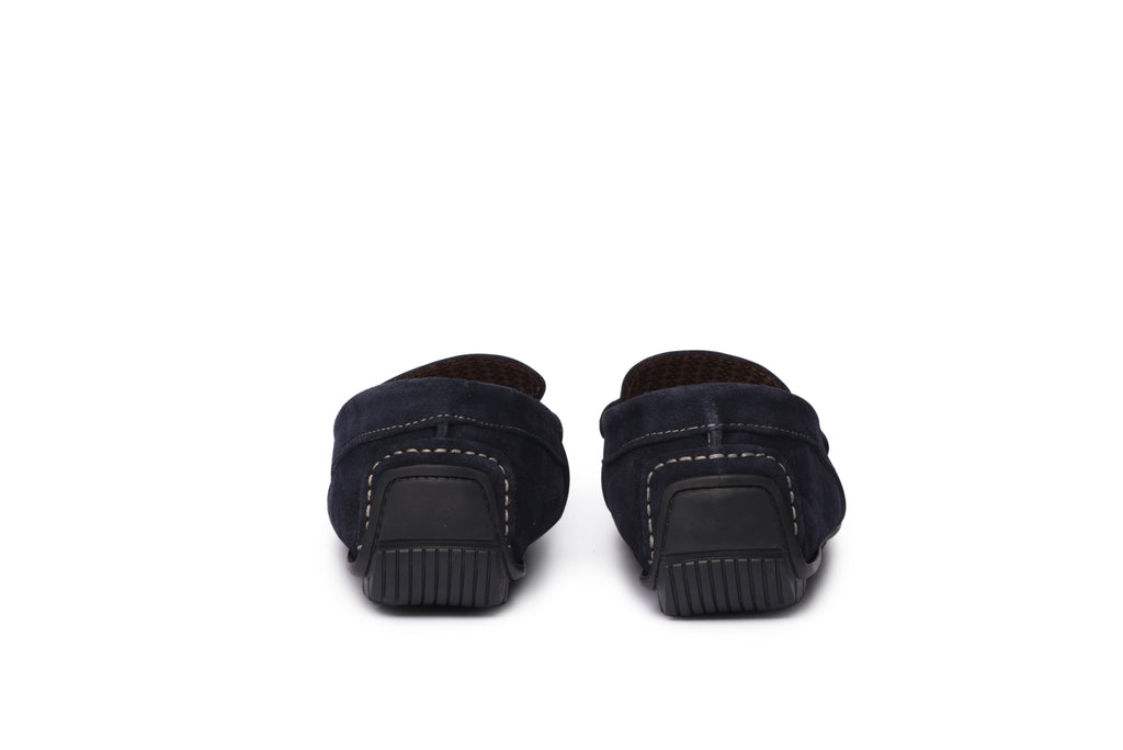 Dark Blue Suede Mocassin - BAZOOKA 