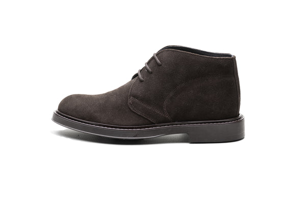 Dark Brown Suede Ankle Boot - BAZOOKA 