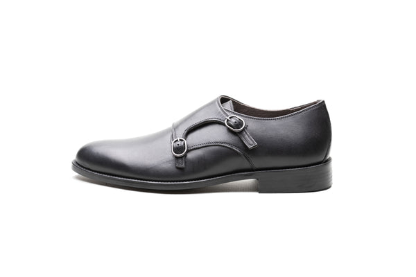 Black Double Monk Strap - BAZOOKA 