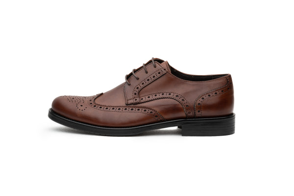 Medium Brown Brogue Derby - BAZOOKA 