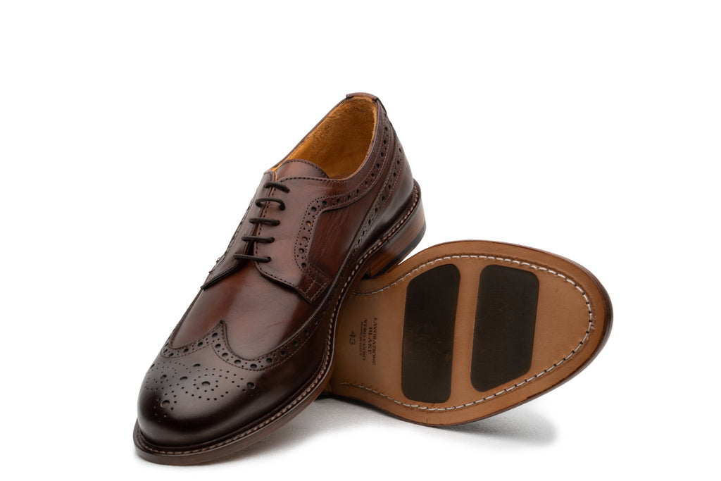 Medium Brown Brogue Derby D - BAZOOKA 