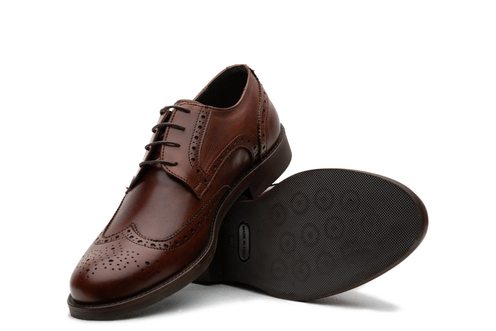 Medium Brown Brogue Derby Rubber - BAZOOKA 