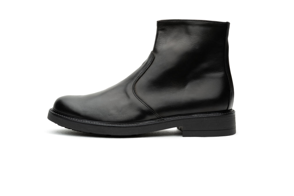 Black Zip Ankle Boot - BAZOOKA 