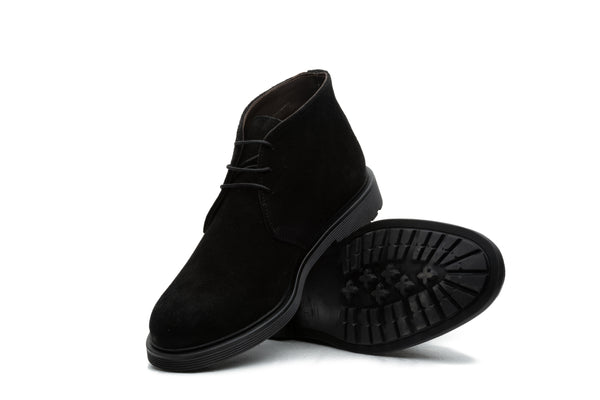 Suede Black Ankle Boot - BAZOOKA 