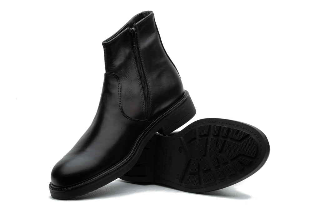 Black Zip Ankle Boot - BAZOOKA 