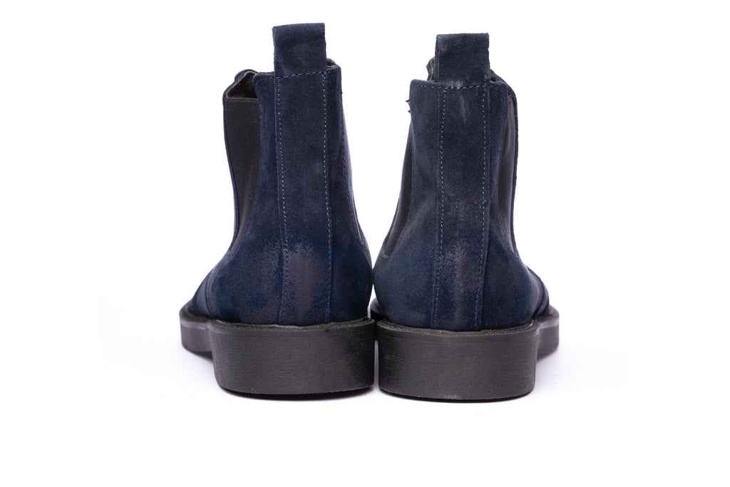 Blue Suede Chelsea Boot - BAZOOKA 